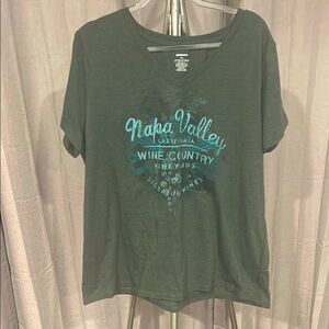 Kohl's Green Relaxed Short‎ Sleeve T-Shirt